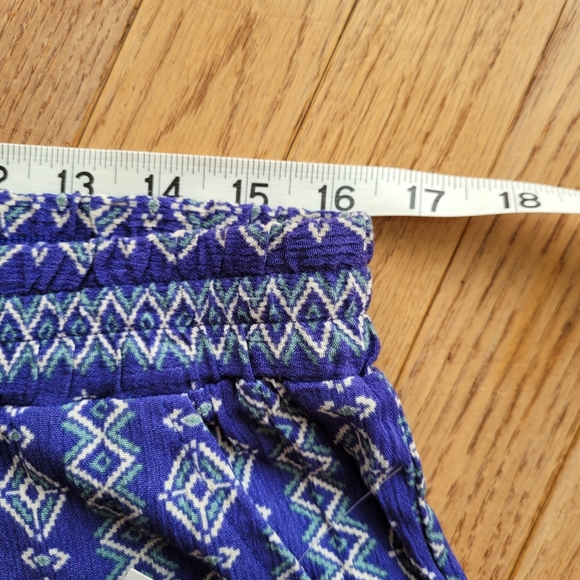 NWT Falls Creek Pull On Pants Women's Blue Purple Flowy Bohemian Size L - Picture 10 of 12